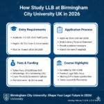 How to Study LLB at Birmingham City University UK in 2026.