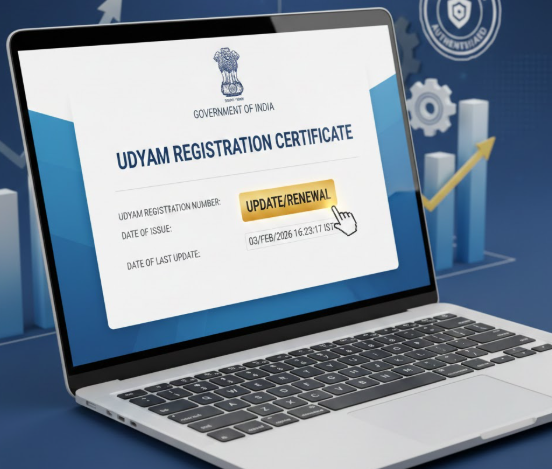 update udyam certificate